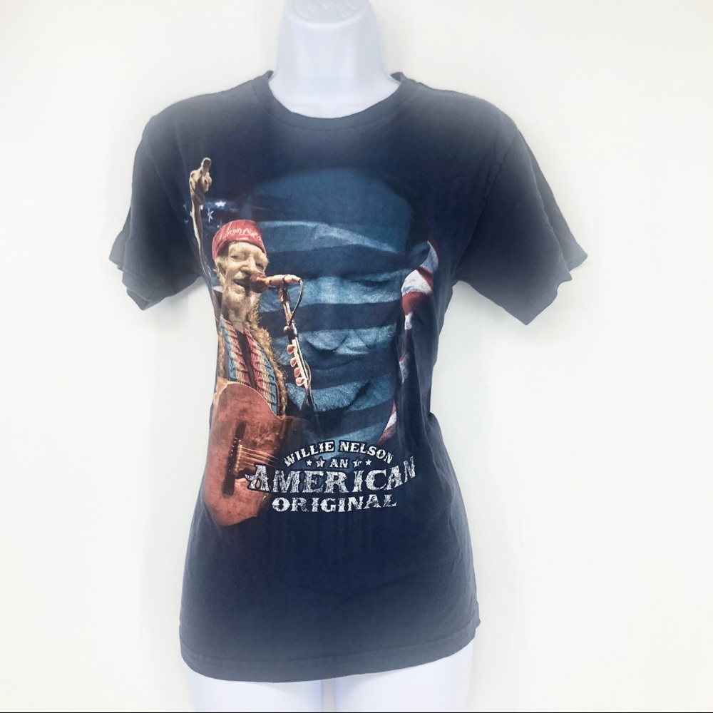 Vintage Small Navy Willie Nelson American T-shirt